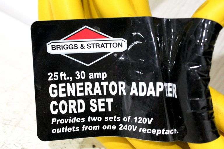 Briggs & Stratton 25 ft. 30 amp. Generator Adapter Cord Set Bunting