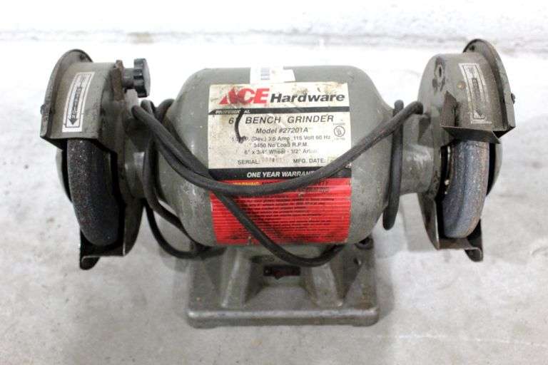 ACE Hardware 6" Bench Grinder Model 27201A Bunting Online Auctions