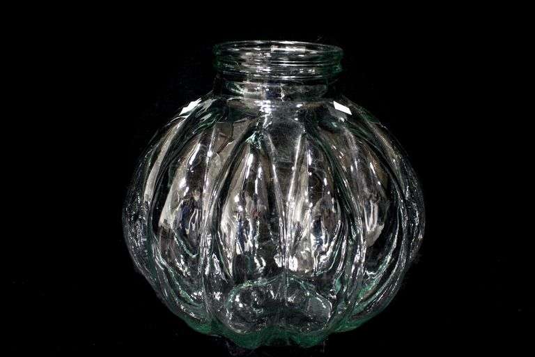 Vintage Glass Pumpkin Vase Jar Made in Italy Bunting Online Auctions