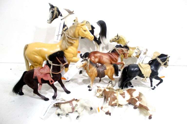 Vintage Model Horse Toys Collection Includes 1980 Mattel Dallas Barbie