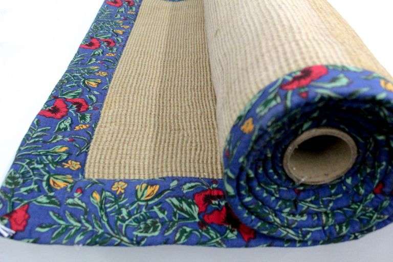 WilliamsSonoma Jute and Cotton border runner hall rug 2.5 x 8