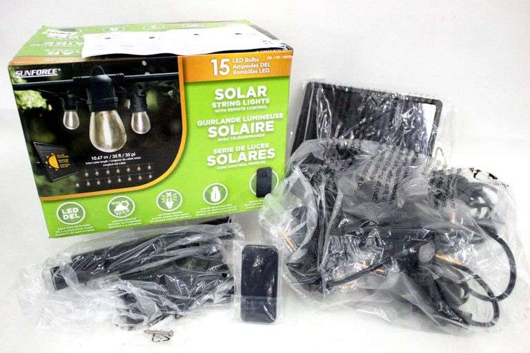 Sunforce Solar String Lights with Remote Control, 35 ft. Bunting