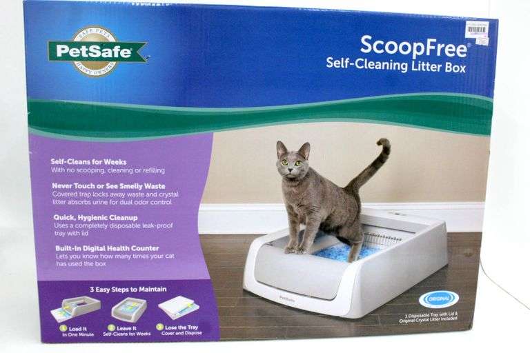 New PetSafe ScoopFree SelfCleaning Litter Box in original box. Per consignor unopen and unused