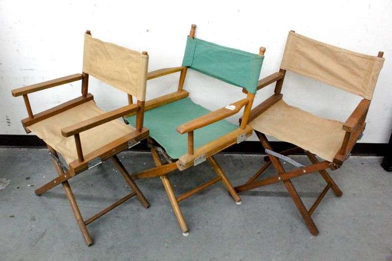 Canvas Safari Chairs Canvas Directors Chair three folding chairs