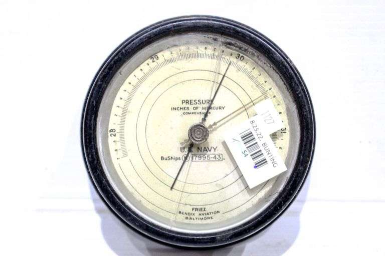 US Navy WWII Barometer made by Friez Bendix Aviation Baltimore. Please