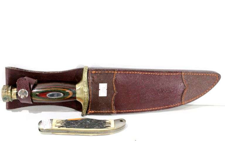 Uncle Henry Folding Pocket Knife and Fixed Blade Hunting Knife with