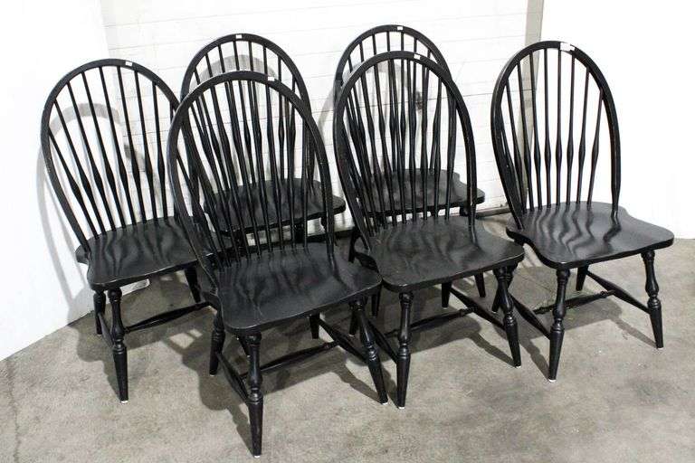 Windsor Style dining chairs Made in Vietnam six pieces Bunting