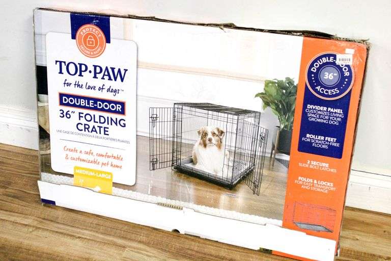 Top Paw Folding Double Door Crate How To Fold at Dan Gifford blog