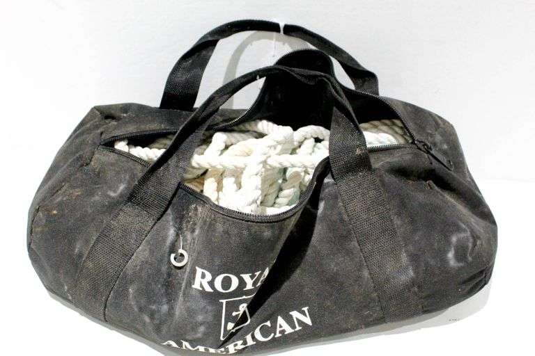 Royal American With Anchor Mark duffle bag full of rope and chain