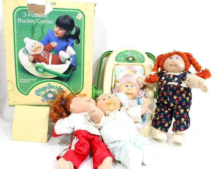 Cabbage Patch Doll Collection Includes Dolls and 3Position Rocker