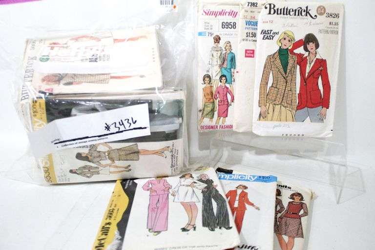 Classic Sewing Pattern Collection Butterick, McCalls, Simplicity, and
