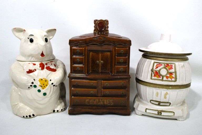 McCoy Cookie Jar Collection McCoy Ceramic Brown Dresser Chest of