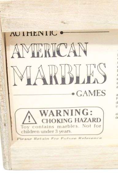 Collection of Authentic American Marbles by Recreational Woodcraft  - Marble Games - in Wooden Case