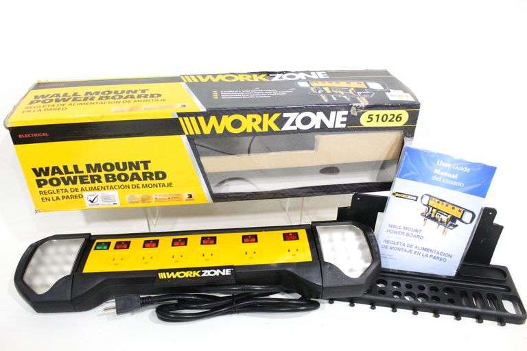 Work Zone Wall Mount Power Board With Lights Model PB3144372. by