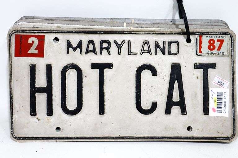 Vanity License Plates Maryland Hot Cat, Rob 73, GMC 084, Go Fast