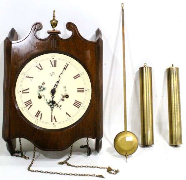 Vintage Daneker Wall Clock with Pendulum and Weights Bunting Online
