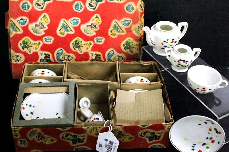 Vintage 1950s Grantcrest Children's China Tea Set Made in Japan with
