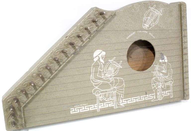 Vintage Harbert Italiana Milano Italy Harp Zither Musical Instrument