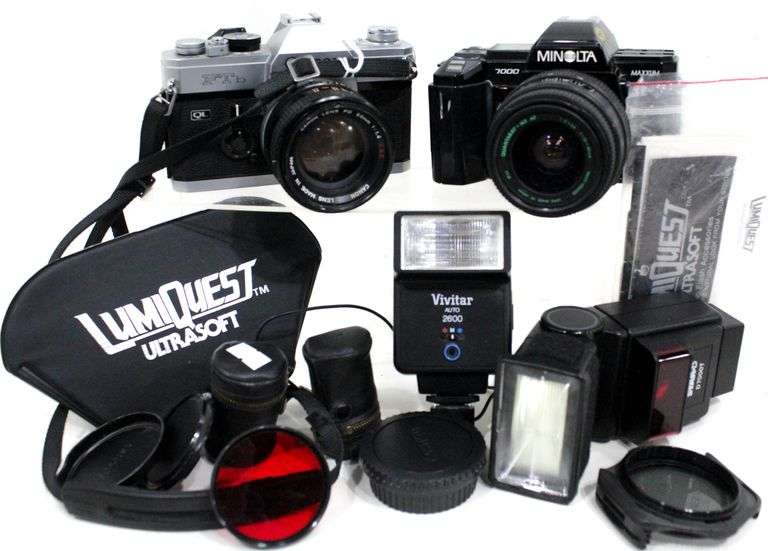 Vintage Camera and Photography Equipment Collection Minolta MAXXUM
