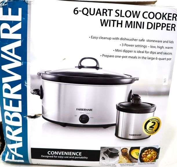 Farberware 6Quart Slow Cooker with Mini Dipper T7 U Bunting Online