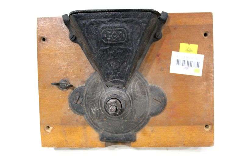 Antique Brighton Cast Metal Wall Mount Coffee Grinder Without Handle