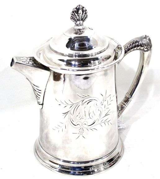 Antique Van Bergh Silver Plate Co Ice Water Pitcher 4051 Quadruple