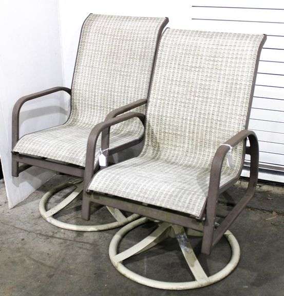 Swivel Base Breathable Fabric Lawn Chairs Bunting Online Auctions