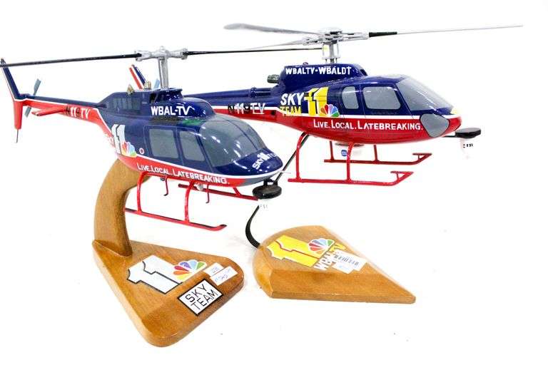 Helicopter display models , Professionally made , Local news channel