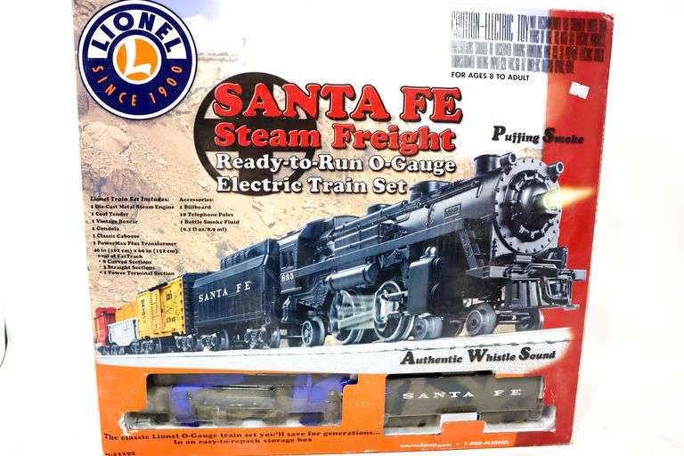 Lionel Santa Fe Steam Freight ReadytoRun OGauge Electric Train Set