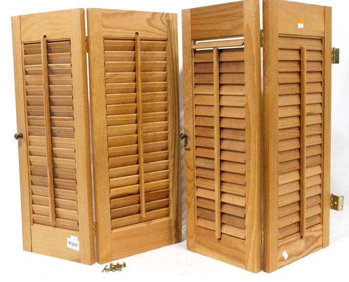 Louvered Shutters Hinged Sections Two Sections 24 x 9 each
