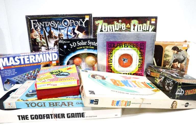 Board Games Collection Mastermind, Fantasy Opoly, The Godfather Game