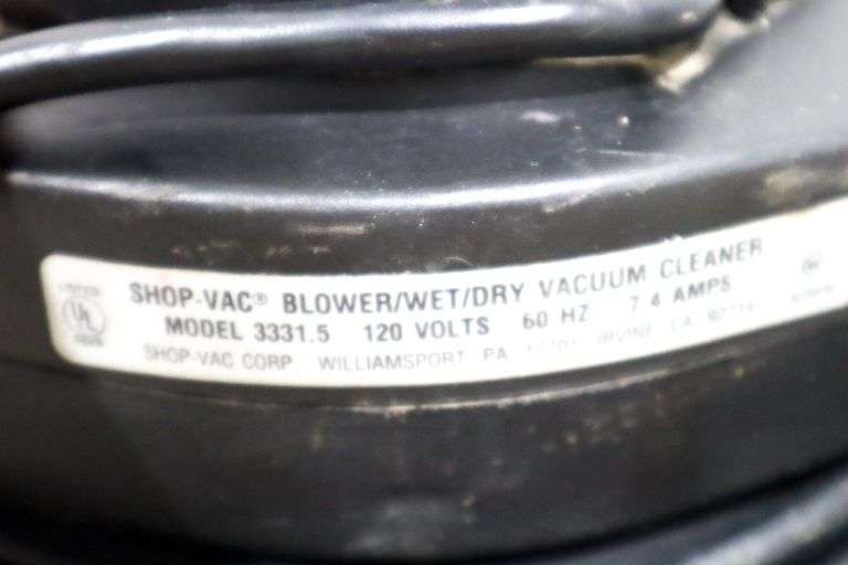 Shop Vac Model 331.5 Blower / Wet / Dry Vacuum Cleaner Bunting Online Auctions