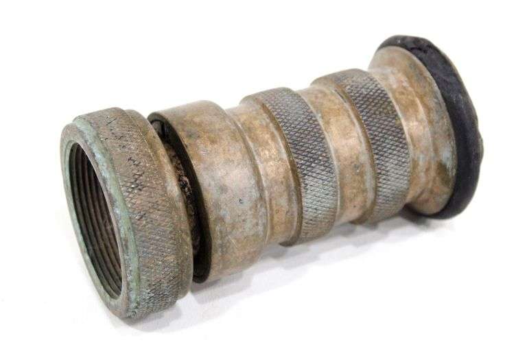 Vintage Brass Fire Hydrant Hose Nozzle. AmericanLaFranceFoamite Corp