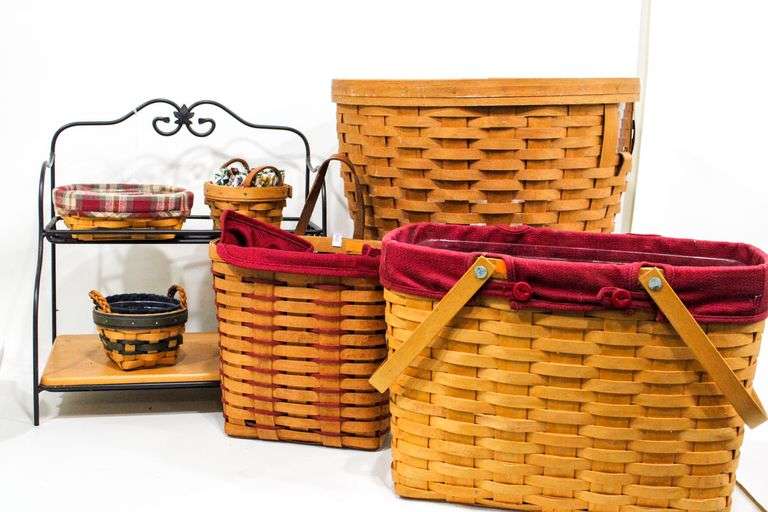 Longaberger Baskets and Shelves Bunting Online Auctions