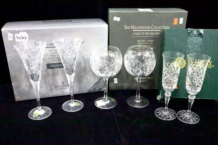 Waterford Crystal and Galway Irish Crystal Stemware Collection
