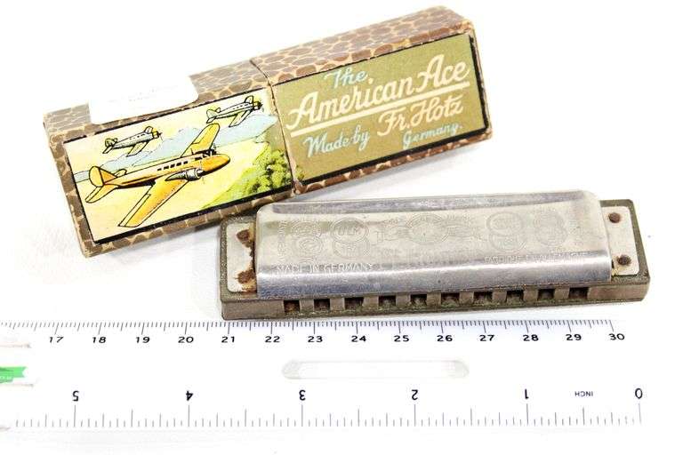 Vintage FR Hotz American Ace 1940s Harmonica Made in Germany and