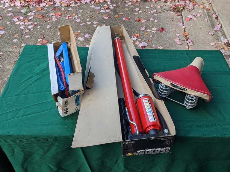 Vintage Bicycle Seat and Air Pumps Bid On Estates Auction Services
