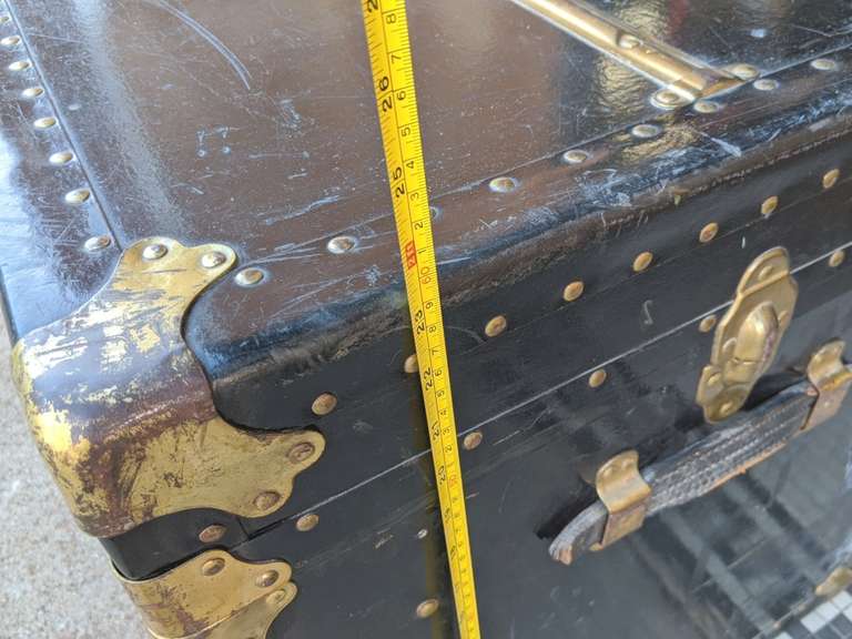 BLACK OVERLAND STEAMER TRUNK Bid On Estates Auction Services