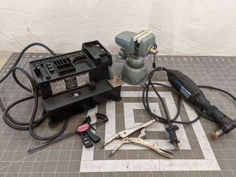 dremel tool, mini vise, mini clamp. bench grinder not working (bad