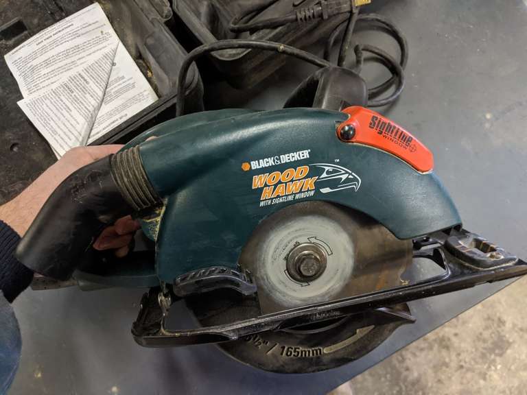 Black and Decker Wood Hawk Circular Saw Bid On Estates Auction Services