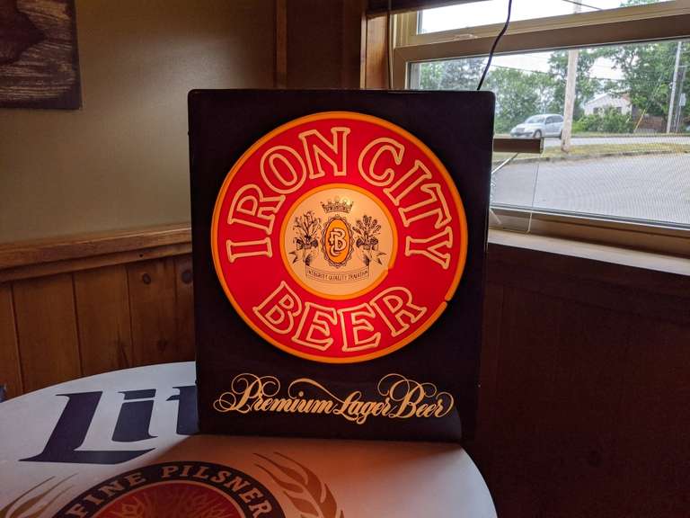 Iron City Beer Wall Light Bid On Estates Auction Services