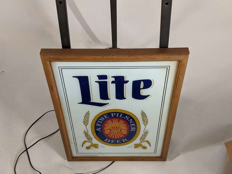 Miller Lite Illuminated Sign Bid On Estates Auction Services