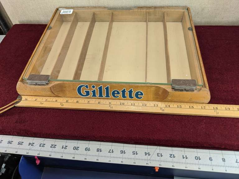Gillette In Store Display Case Bid On Estates Auction Services