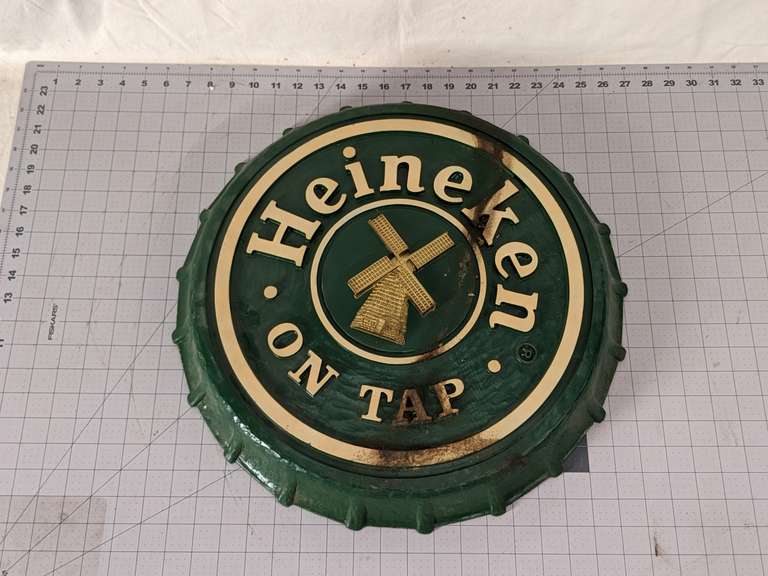 Heineken bottle cap wall sign Bid On Estates