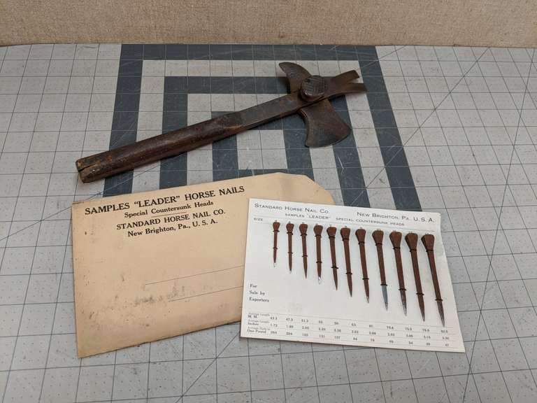 Sample Nails from Standard Nail Co. of New Brighton and Early Iron
