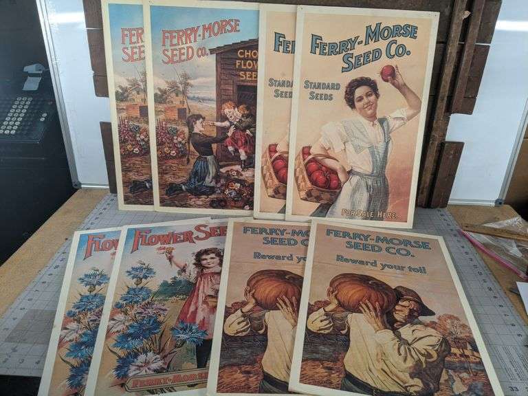 REPRODUCTION FARMING FERRY MORSE SEED CO ADVERTISING POSTER BOARDS