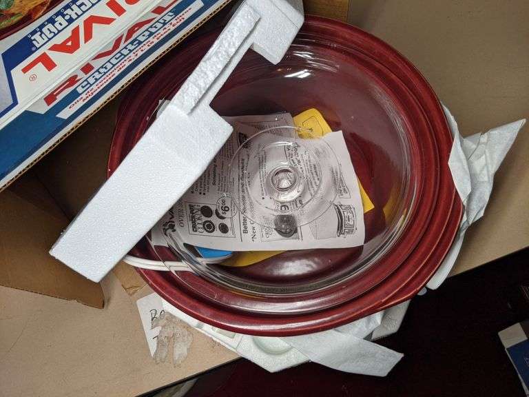 RIVAL 5 QT SLOW COOKER. USED IN ORIGINAL BOX Bid On Estates Auction