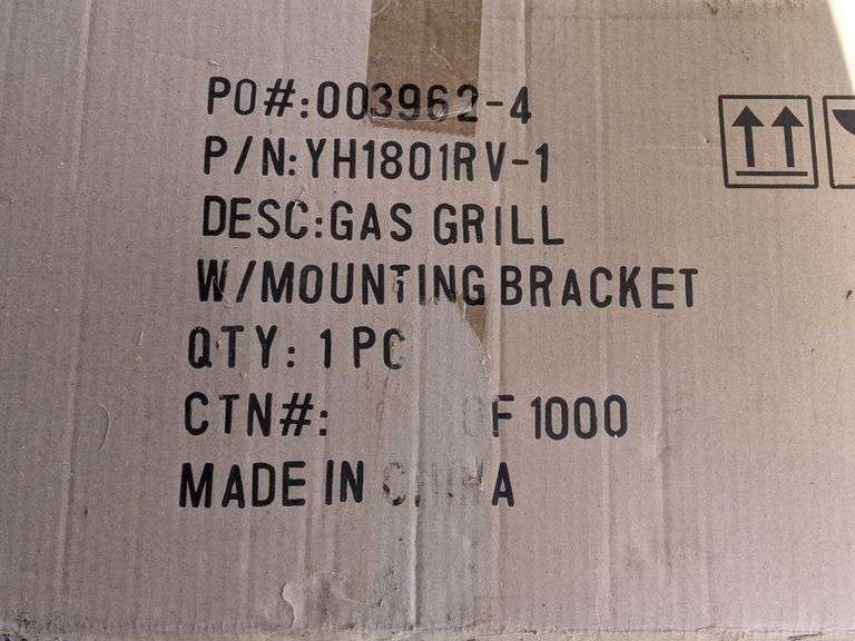 Gas Grill with Mounting Bracket (for attachment to RV) Never Used, part