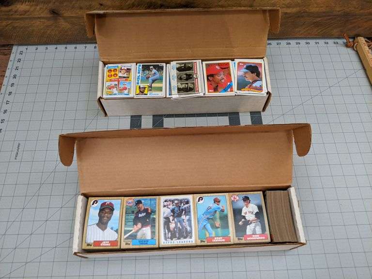 2 Boxes of 1980s Baseball Cards Bid On Estates Auction Services