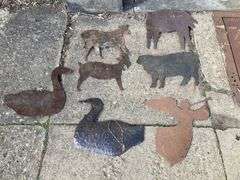 Cut Out Sheet Metal Ducks, Farm Animals, Angel